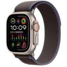 Apple Watch Ultra 2 (2024) 49mm Natural Titanium Case with Black Trail Loop (M/L)