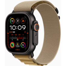 Apple Watch Ultra 2 (2024) 49mm Black Titanium Case with Tan Alpine Loop Medium