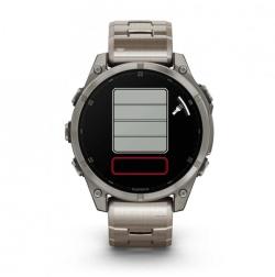 Часы Garmin Fenix 8 47mm Amoled Sapphire Titanium, светло-серый, титановый ремешок (010-02904-40)