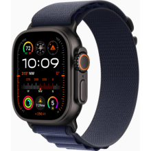 Apple Watch Ultra 2 (2024) 49mm Black Titanium Case with Navy Alpine Loop Medium