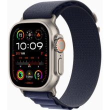 Apple Watch Ultra 2 (2024) 49mm Natural Titanium Case with Navy Alpine Loop Large