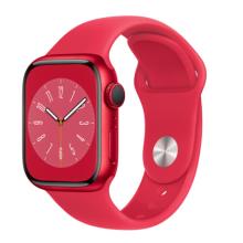 Apple Watch S8 41mm Red Aluminum Case / Red Sport Band
