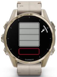 Часы Garmin Fenix 8 43mm Amoled Sapphire Titanium, золотистый, серый кожаный ремешок (010-02903-40)